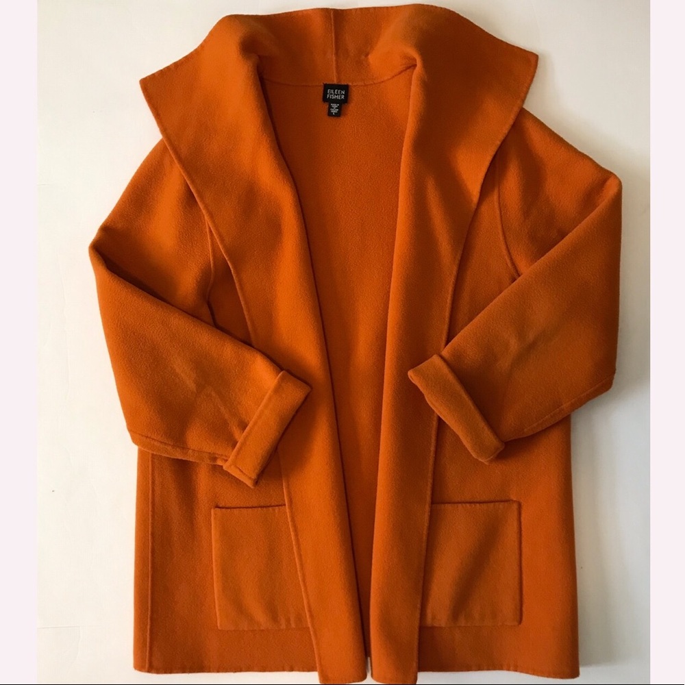 Eileen Fisher Coat Jacket open blazer size L - Picture 4 of 4